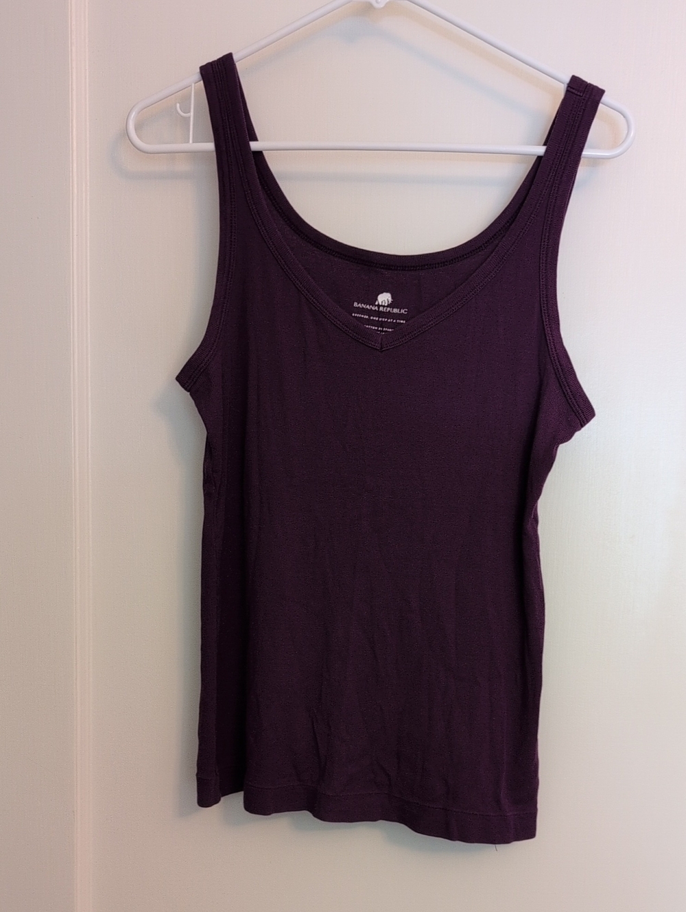 Banana Republic Deep Plum V-Neck Tank Top